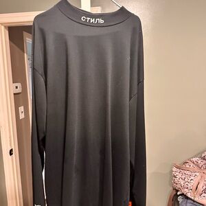 Heron Preston Black Long Sleeve Tee